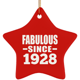 96th Birthday Fabulous Since 1928 - Star Ornament