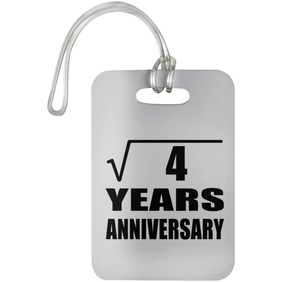 2nd Anniversary Square Root of 4 Years Anniversary - Luggage Bag Tag