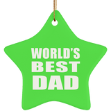 World's Best Dad - Star Ornament