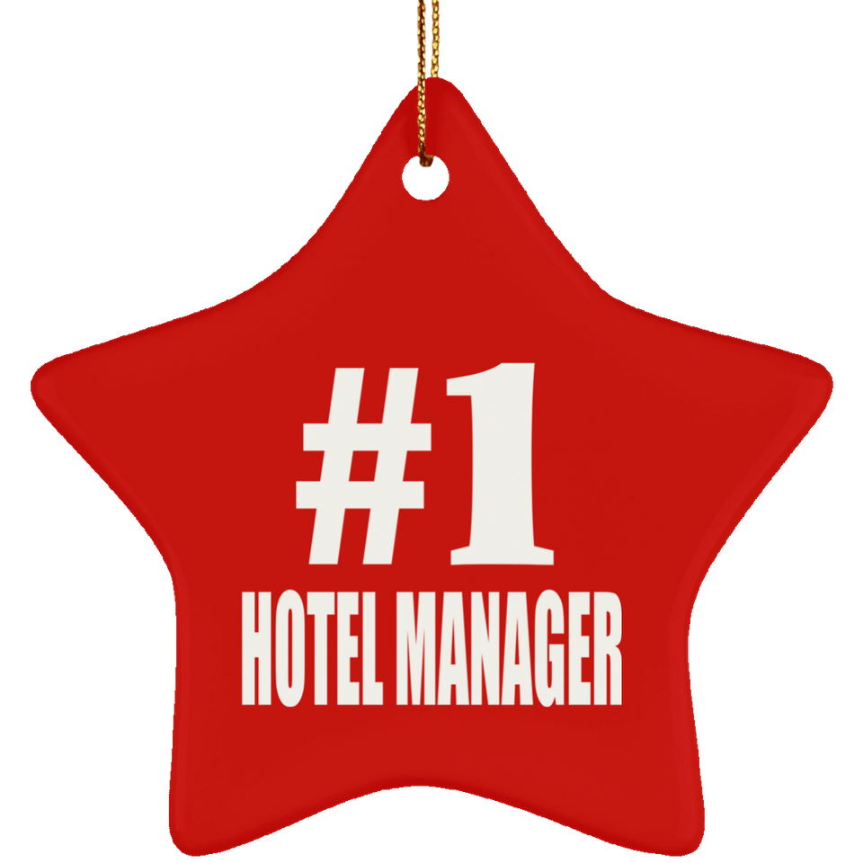 Number One #1 Hotel Manager - Star Ornament