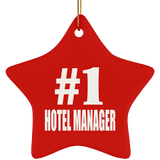 Number One #1 Hotel Manager - Star Ornament