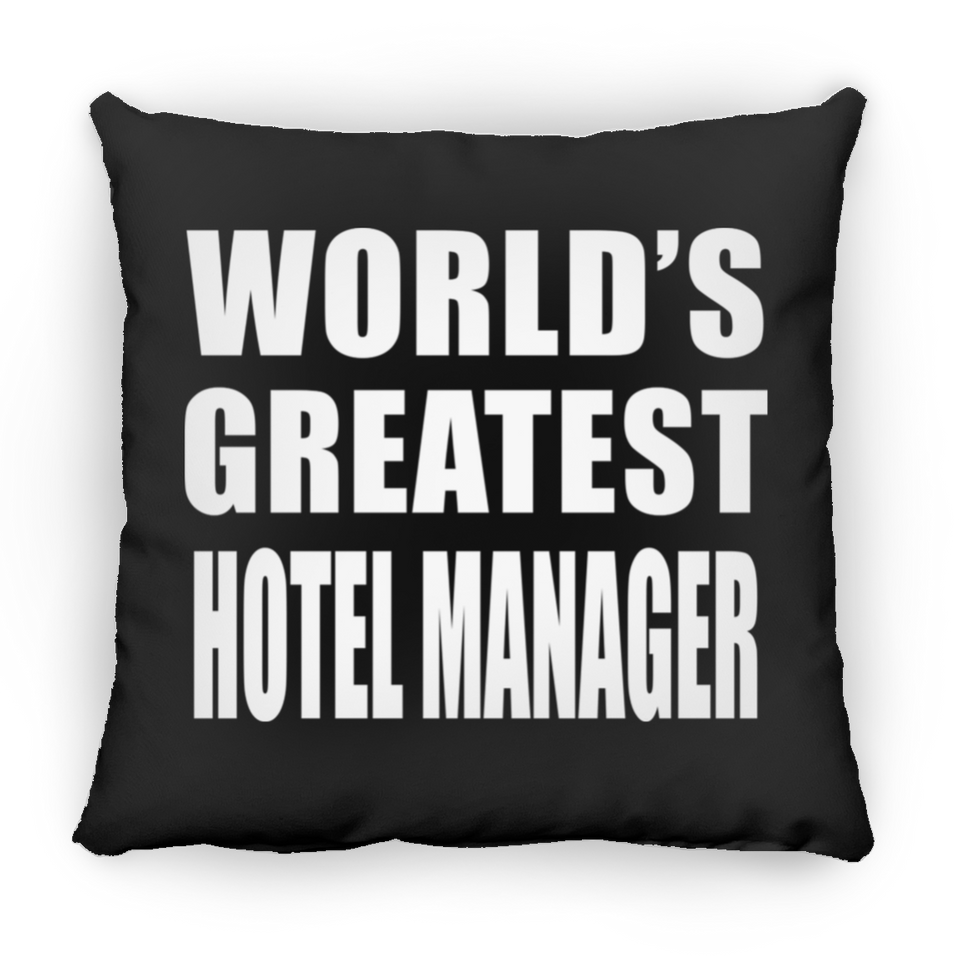 World's Greatest Hotel Manager - Throw Pillow Black