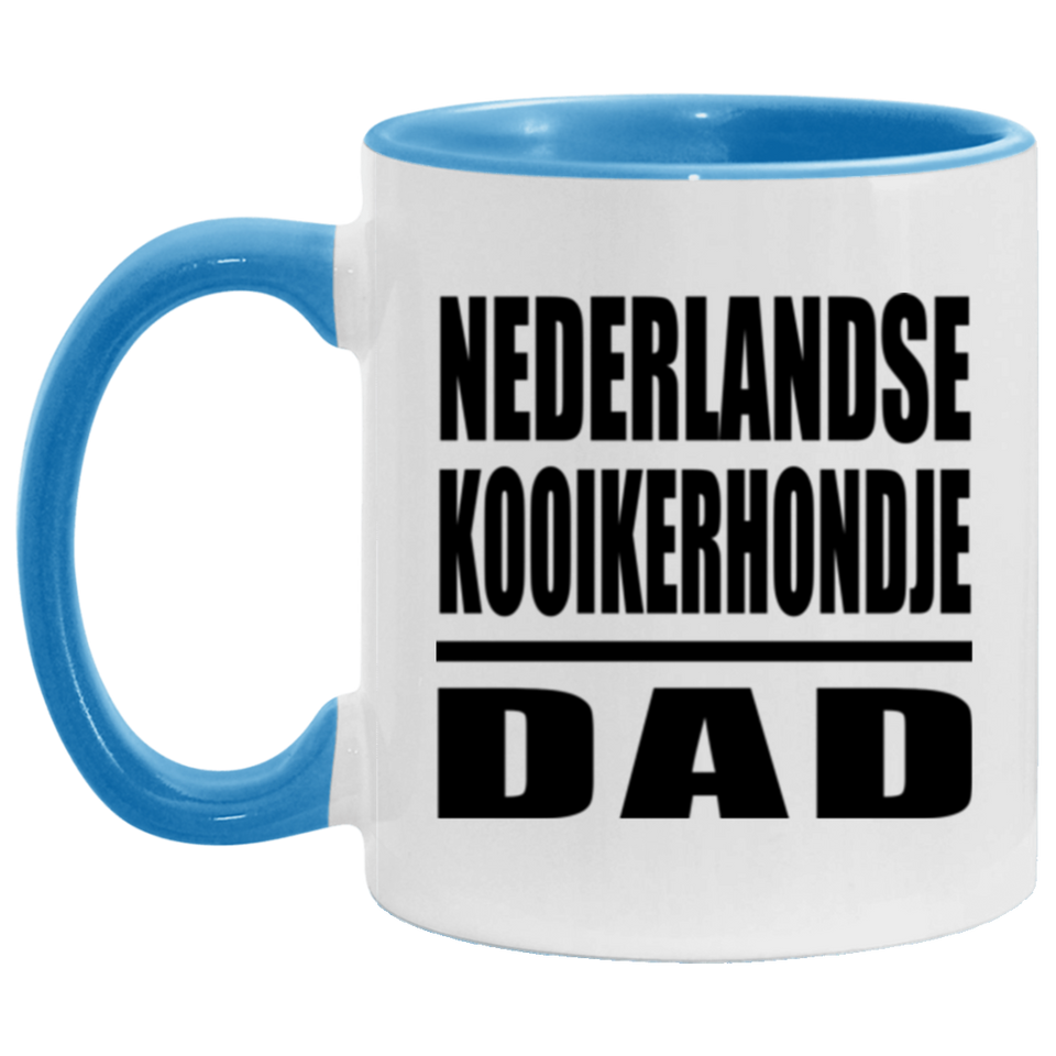 Nederlandse Kooikerhondje Dad - 11oz Accent Mug Blue