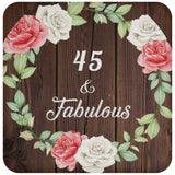 45th Birthday 45 & Fabulous - Drink Coaster A
