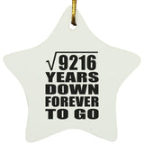 96th Anniversary Square Root of 9216 Years Down Forever To Go - Star Ornament