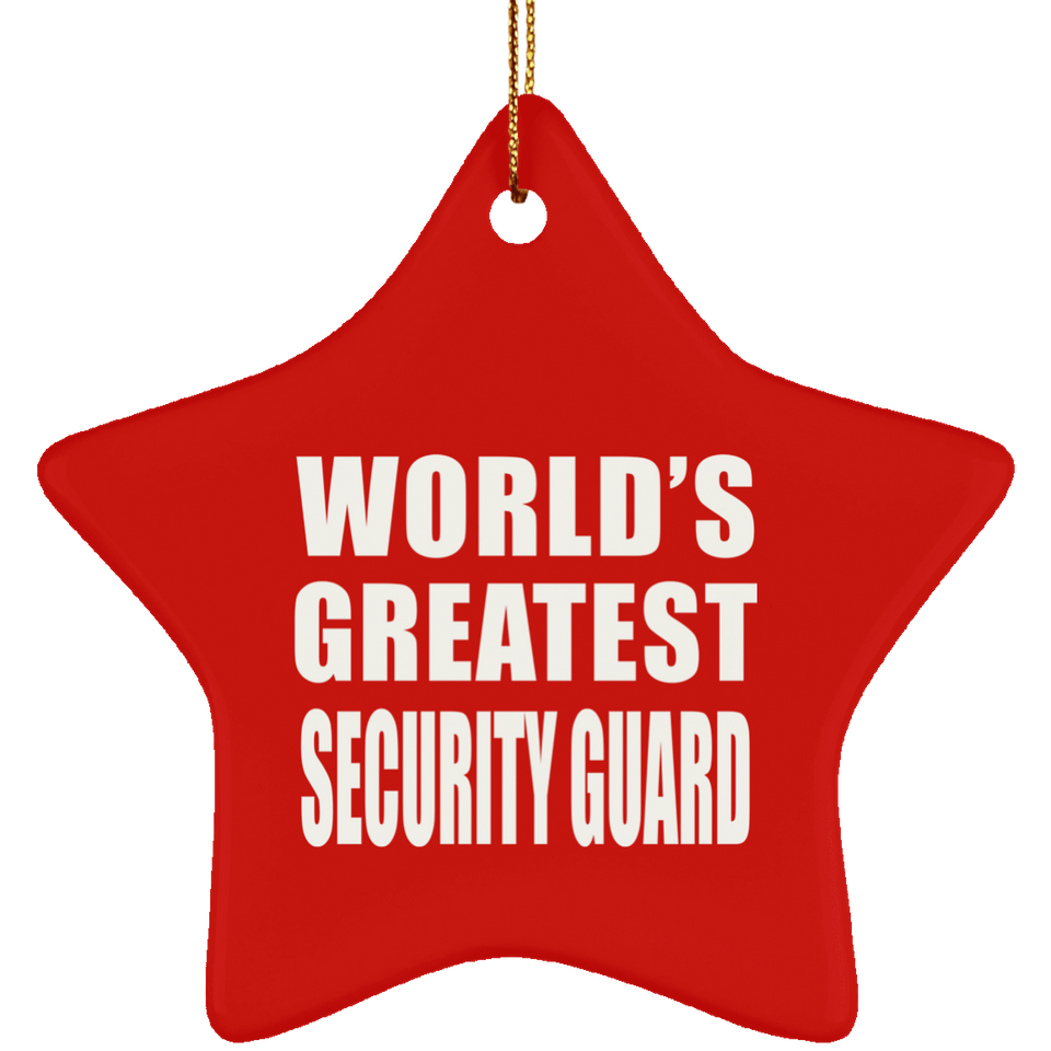 World's Greatest Security Guard - Star Ornament