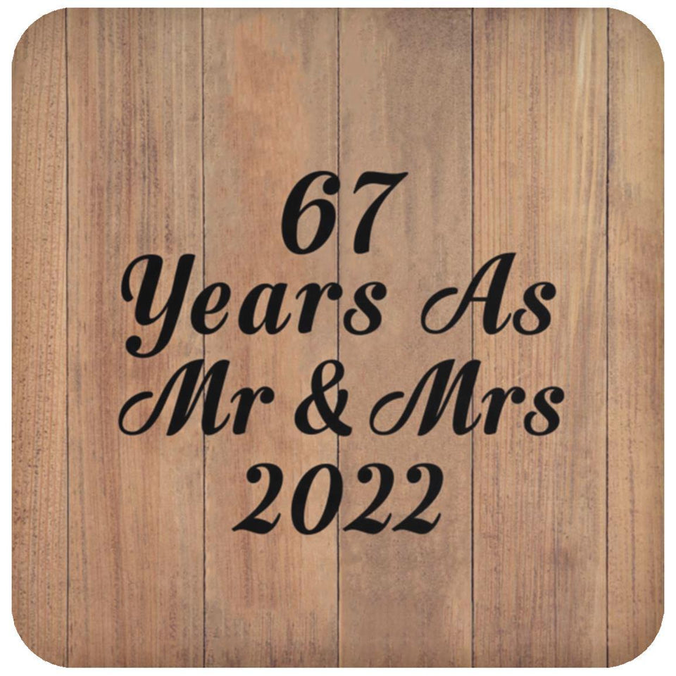 67 Years As Mr & Mrs 2022 - Drink Coaster C