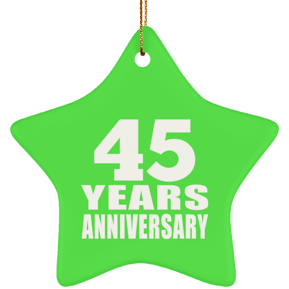45th Anniversary 45 Years - Star Ornament