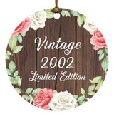 22nd Birthday Vintage 2002 Limited Edition - Circle Ornament A