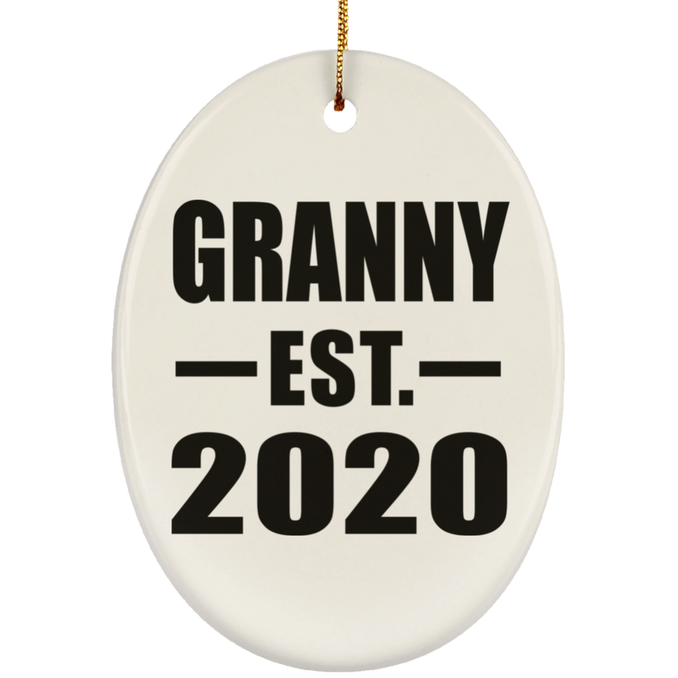 Granny Established EST. 2020 - Oval Ornament
