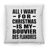 All I Want For Christmas Is My Bouvier Des Flandres - Throw Pillow