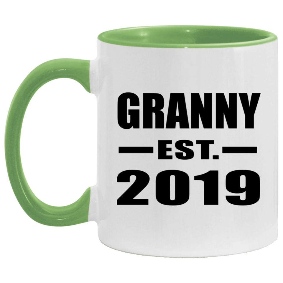 Granny Established EST. 2019 - 11oz Accent Mug Green