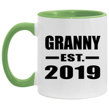 Granny Established EST. 2019 - 11oz Accent Mug Green
