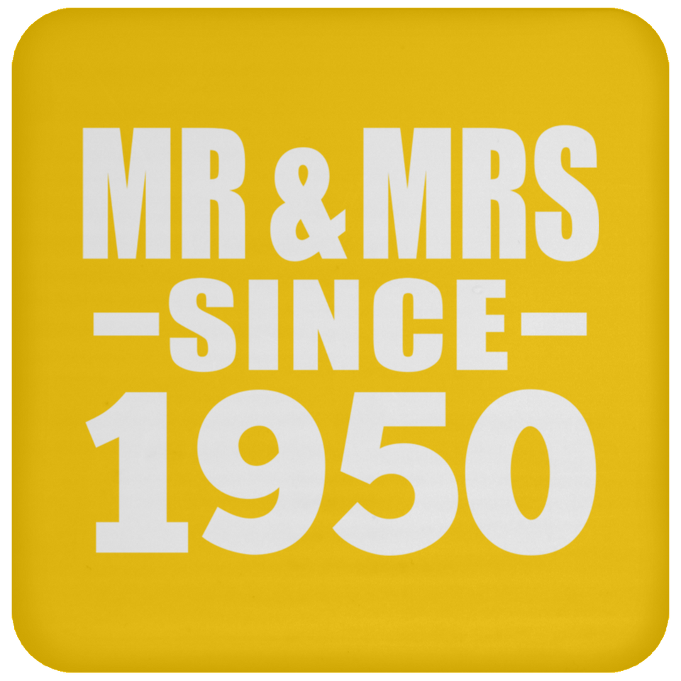 74th Anniversary Mr & Mrs Since 1950 - Drink Coaster