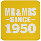 74th Anniversary Mr & Mrs Since 1950 - Drink Coaster
