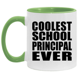 Coolest School Principal Ever - 11oz Accent Mug Green