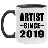 Artist Since 2019 - 11oz Accent Mug Black