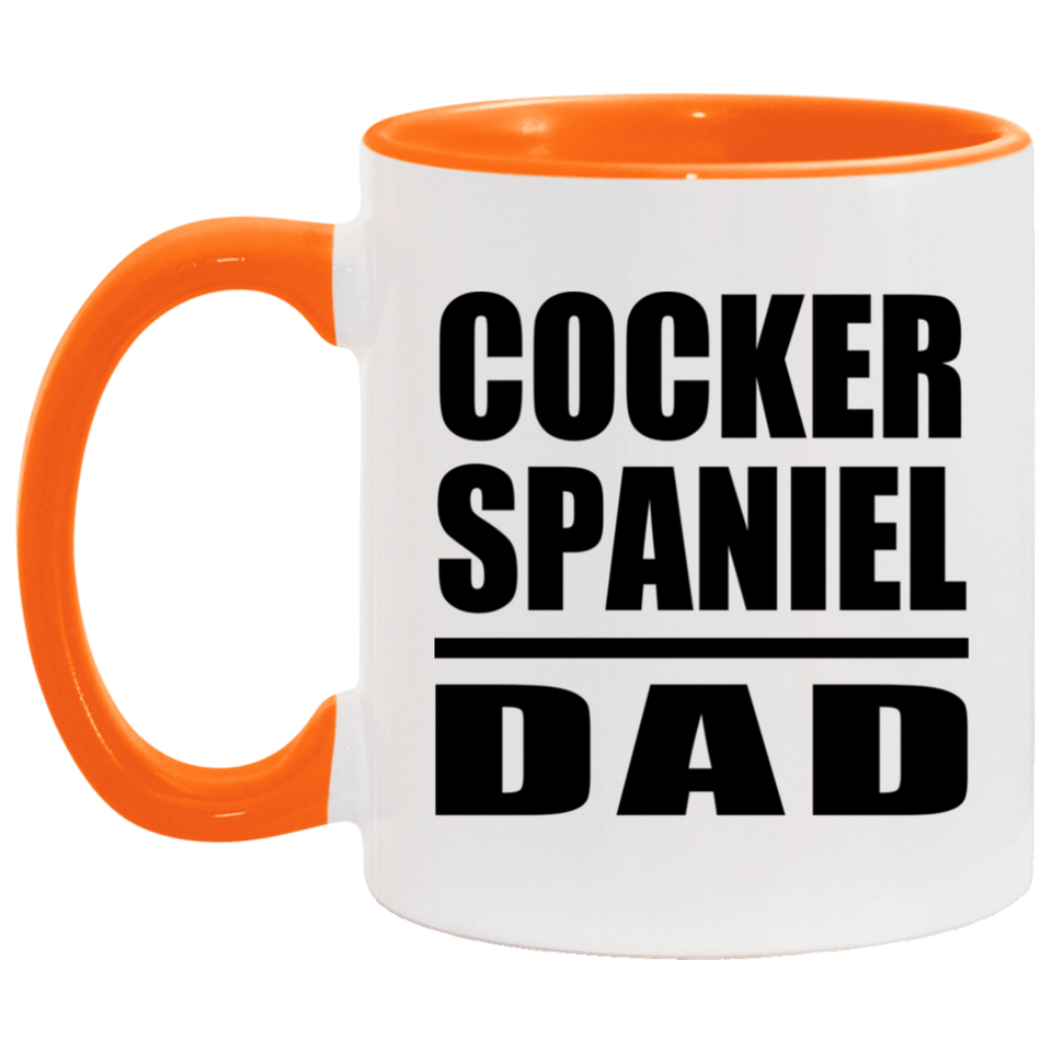Cocker Spaniel Dad - 11oz Accent Mug Orange