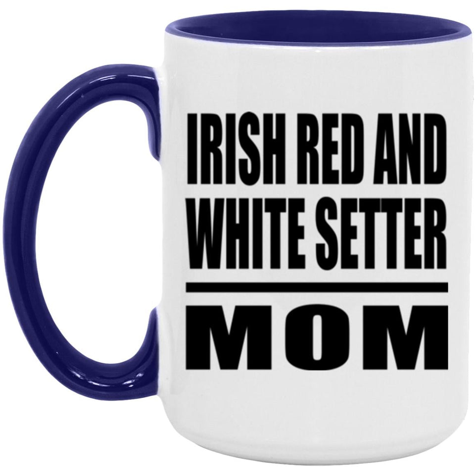 Irish Red And White Setter Mom - 15oz Accent Mug Purple