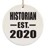 Historian Established EST. 2020 - Circle Ornament