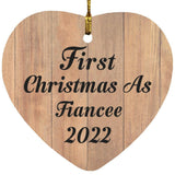 First Christmas As Fiancee 2022 - Heart Ornament C