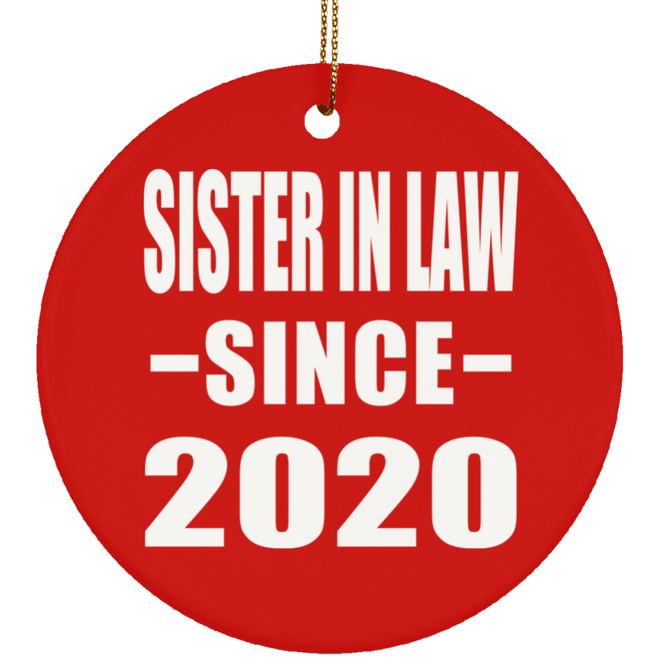 Sister In Law Since 2020 - Circle Ornament