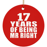 17th Anniversary 17 Years Of Being Mr Right - Circle Ornament
