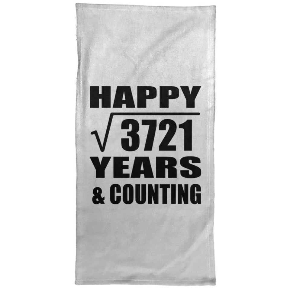 Happy 61st Anniversary Square Root of 3721 Years & Counting - Hand Towel