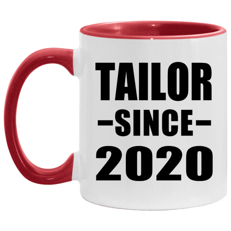 Tailor Since 2020 - 11oz Accent Mug Red