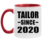 Tailor Since 2020 - 11oz Accent Mug Red