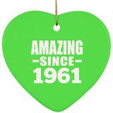 63rd Birthday Amazing Since 1961 - Heart Ornament