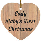 Cody Baby's First Christmas - Heart Ornament C