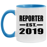 Reporter Established EST. 2019 - 11oz Accent Mug Blue