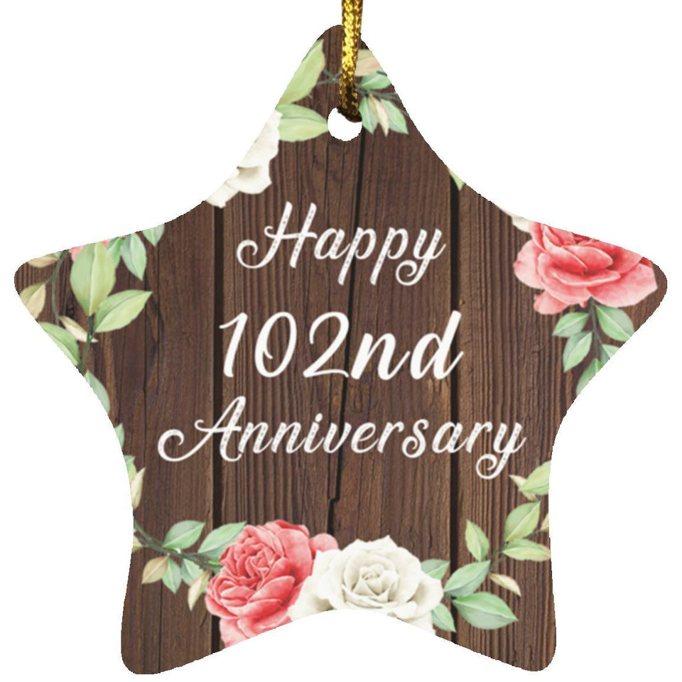 Happy 102nd Anniversary - Star Ornament A
