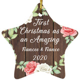 First Christmas As an Amazing Fiancee & Fiance 2020 - Star Ornament A