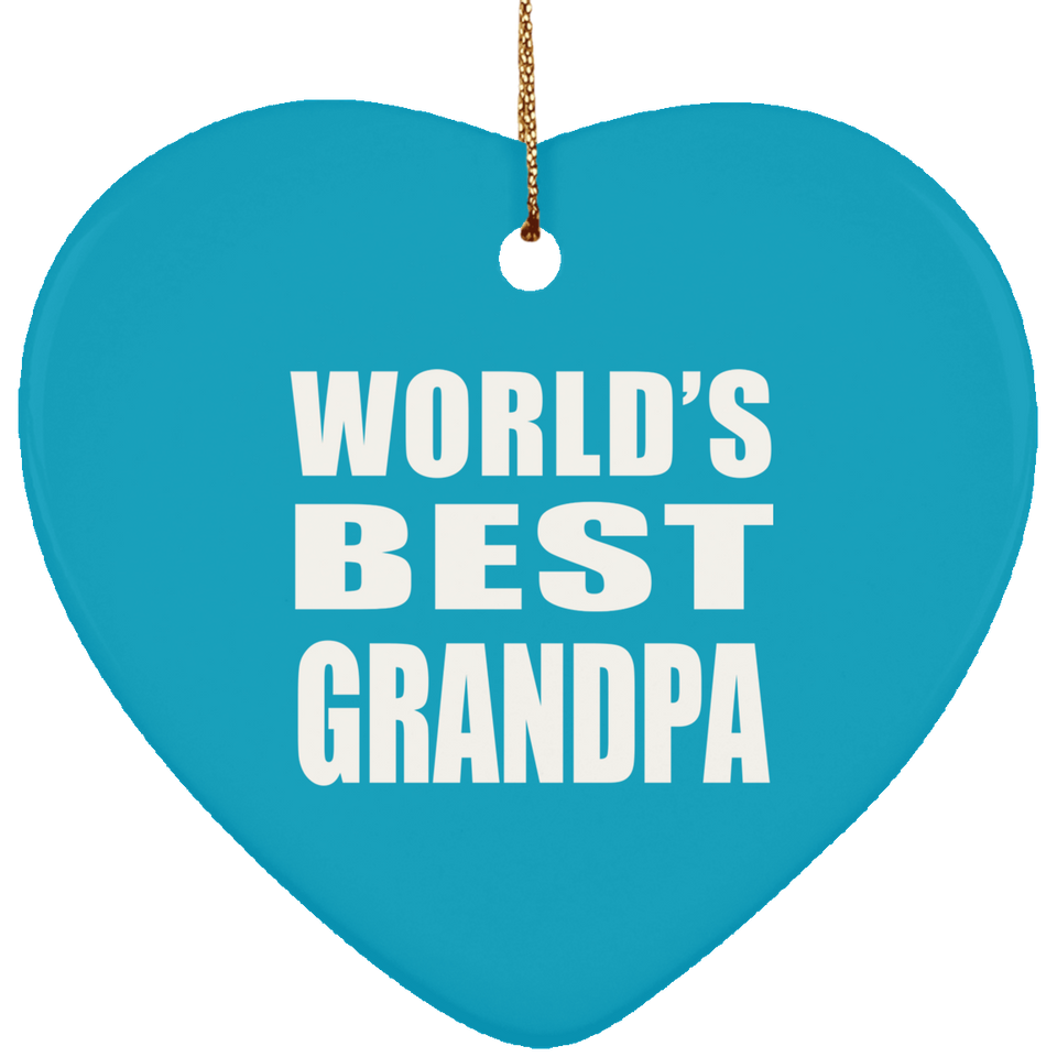 World's Best Grandpa - Heart Ornament
