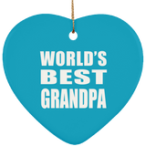 World's Best Grandpa - Heart Ornament