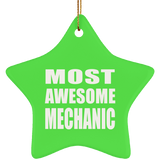 Most Awesome Mechanic - Star Ornament