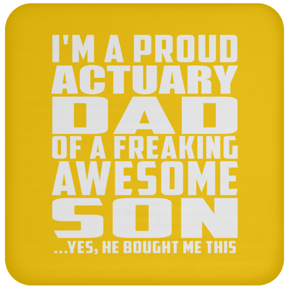 Proud Actuary Dad Of Awesome Son - Drink Coaster
