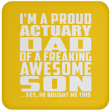Proud Actuary Dad Of Awesome Son - Drink Coaster