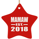 Mamaw Established EST. 2018 - Star Ornament