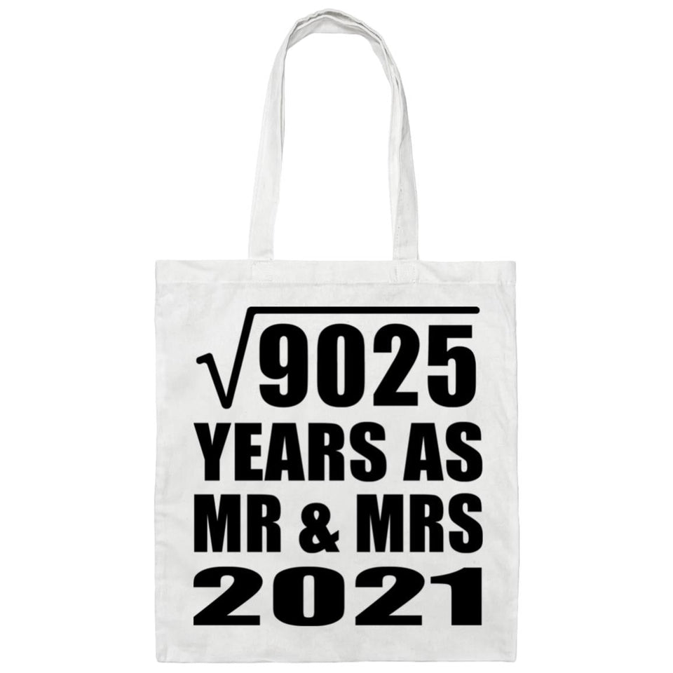 95th Anniversary Square Root of 9025 Years As Mr & Mrs 2021 - Tote Bag White