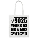 95th Anniversary Square Root of 9025 Years As Mr & Mrs 2021 - Tote Bag White