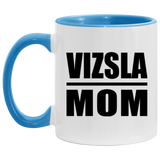 Vizsla Mom - 11oz Accent Mug Blue