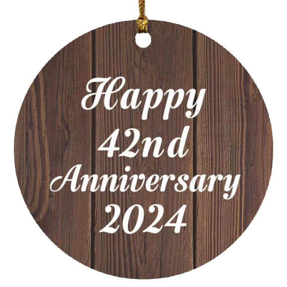 Happy 42nd Anniversary 2024 - Circle Ornament D
