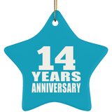14th Anniversary 14 Years - Star Ornament