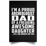 Proud Archeologist Dad Of Awesome Daughter - Poster Portrait