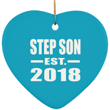 Step Son Established EST. 2018 - Heart Ornament