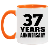37th Anniversary 37 Years - 11oz Accent Mug Orange