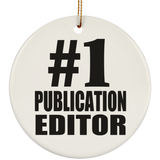 Number One #1 Publication Editor - Circle Ornament